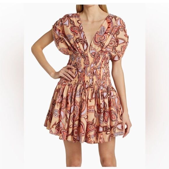 ALC Luna Smocked Printed Mini Dress NWT size 8 $ 495.00 - Picture 2 of 10